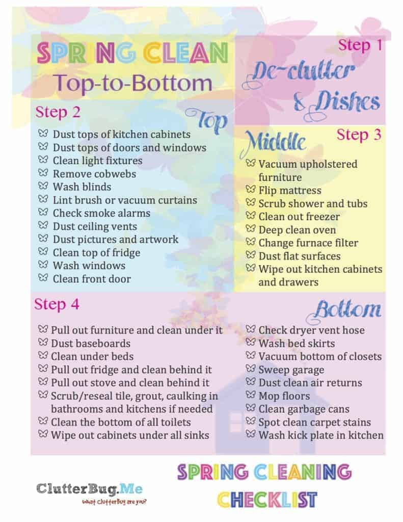 PRINTABLE SPRING CLEANING CHECKLIST