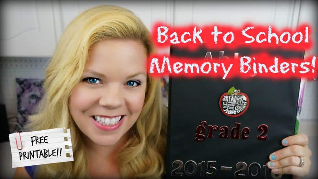 How to Make a School Memory Binder!