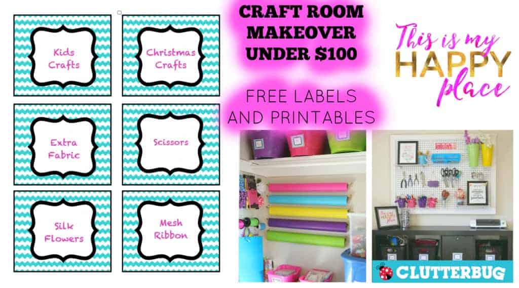 Craft Room Makeover Under $100 & FREE PRINTABLES