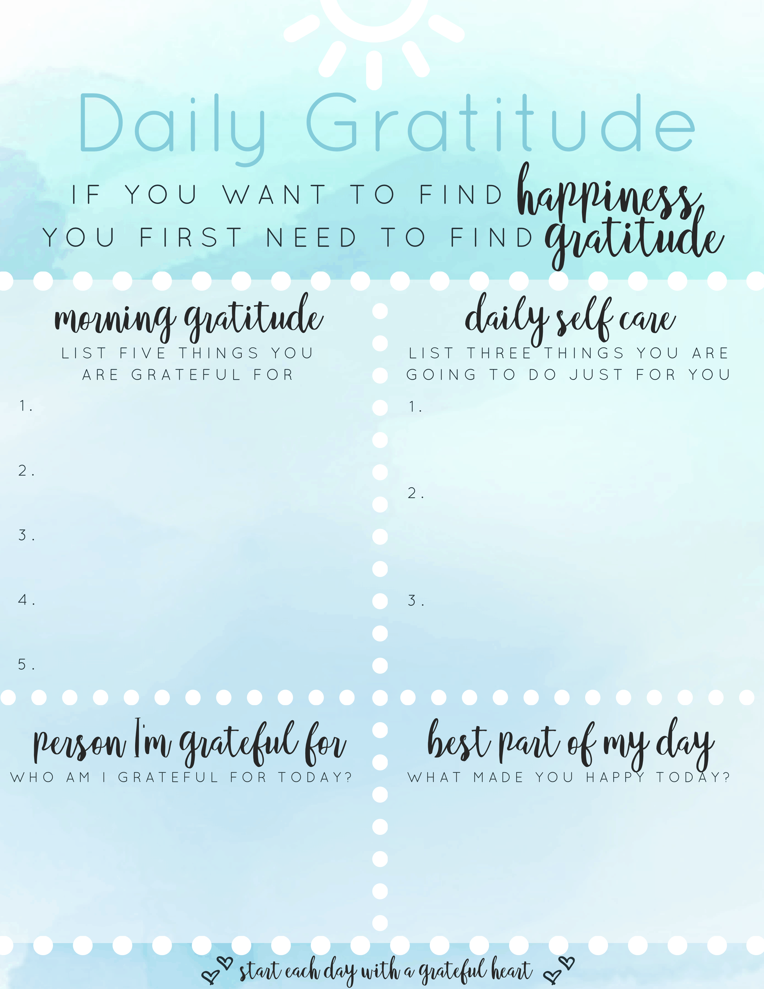 Daily Gratitude Challenge and Free Printable Clutterbug