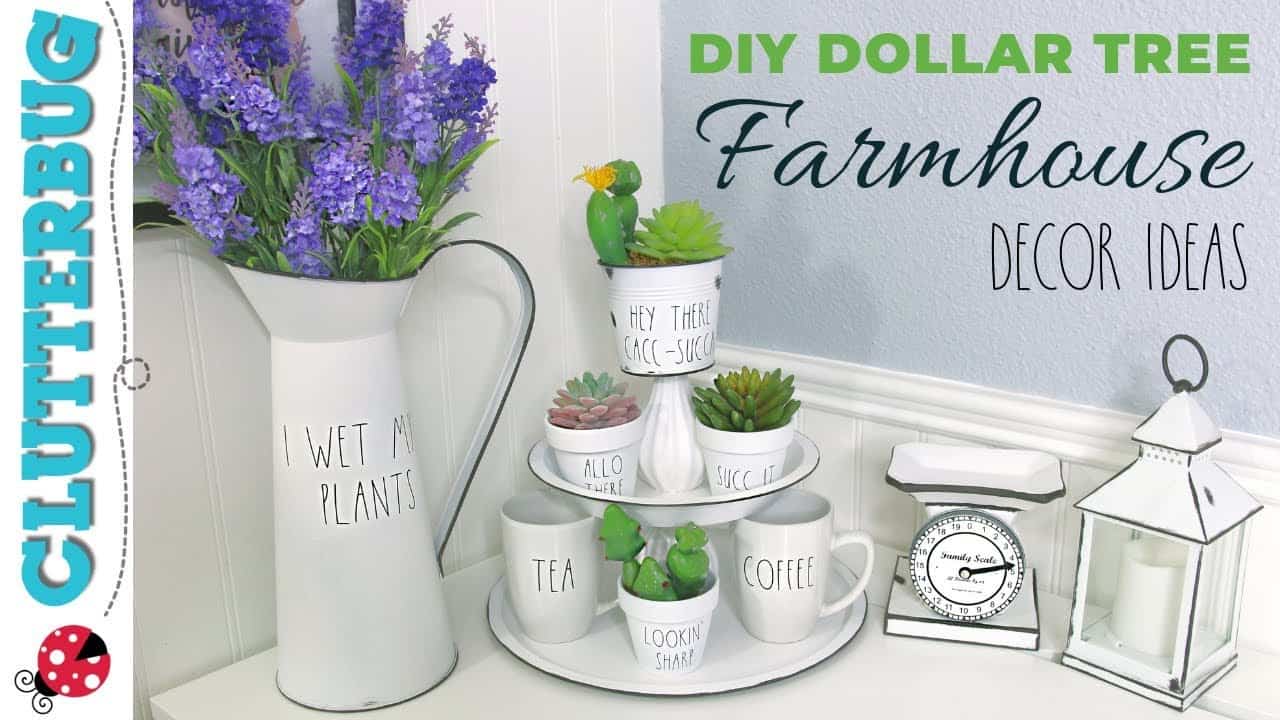 Eight Lavender Farmhouse Dollar Store Decor DIYS 💜 - Whiskey & Whit