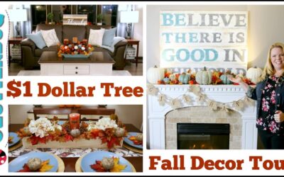 🍁 Dollar Tree Fall Decor Haul & Home Tour 🍁