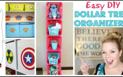 Easy DIY Dollar Tree Organizer – How to make a Storage Shelf