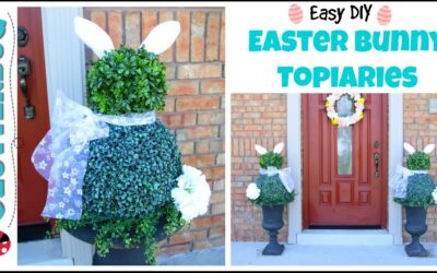 🐰 Easy DIY Easter Bunny Topiaries 🐰