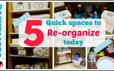 5 Spaces to re-ORGANIZE right now – 10 minute declutter challenge