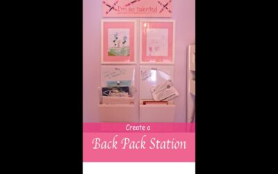 Get Organized with a Back Pack Station